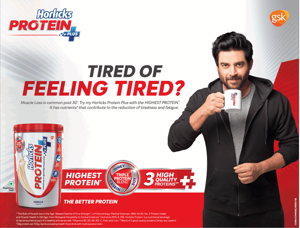 Horlicks for Adults:Copy: Adults are tired of working their lives off to pay bills and chase things they don't need. Colour: Red denotes strength and energy, aligning rightfully with the needs of an adult.   #Copywriting