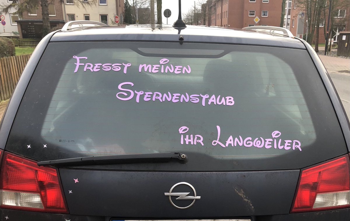 AngiBaldauf's tweet photo. Im Auto vor mir...🧚🏻‍♀️🌟 #GuteFee #Sternenstaub https://t.co/ESIH2sWyYd
