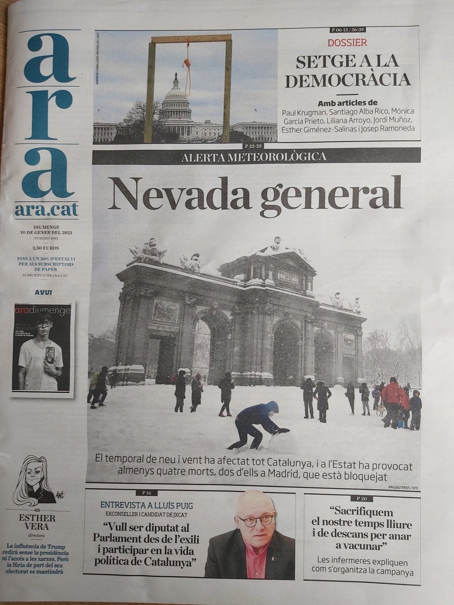 AureliBarrull's tweet photo. Es pot ser més provincians? @diariARA 
Cal recórrer a la Puerta de Alcalà quan a Horta de Sant Joan estan com estan? https://t.co/e2V4P6hkyO