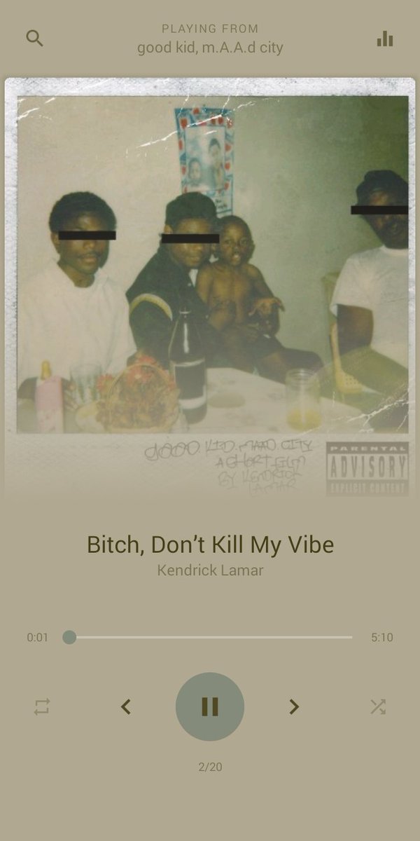 First song that comes to mind when you hear Kendrick