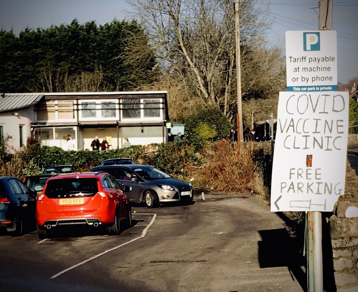 Very moving to see a steady stream of over 80s making their way to Batheaston Medical Centre since early this morning for #vaccination Thank you <a href="/nhsbanesccg/">Bath and NE Somerset</a> 💙💙💙. Let’s support all key workers by sticking to the rules