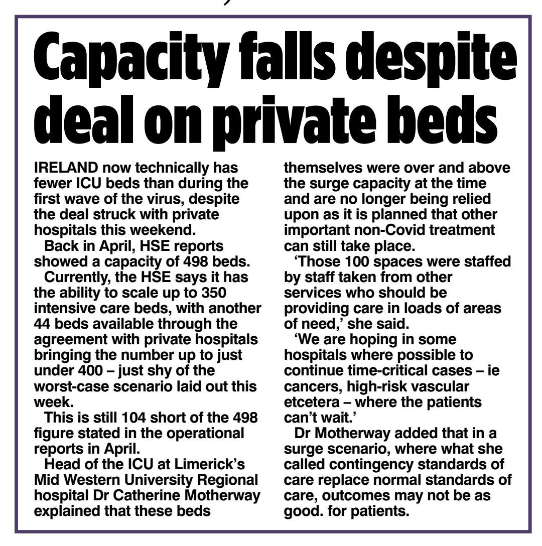 angiebeeb's tweet photo. @RadioBrendanRTE Why despite deal on private beds are we still short on required capacity? 

🔹104 beds short of the 498 figure stated in the operational reports in April. 

@paulreiddublin @DonnellyStephen 

You’ve had since April to get this right. 

Are you incapable? https://t.co/DLOVdElGUi