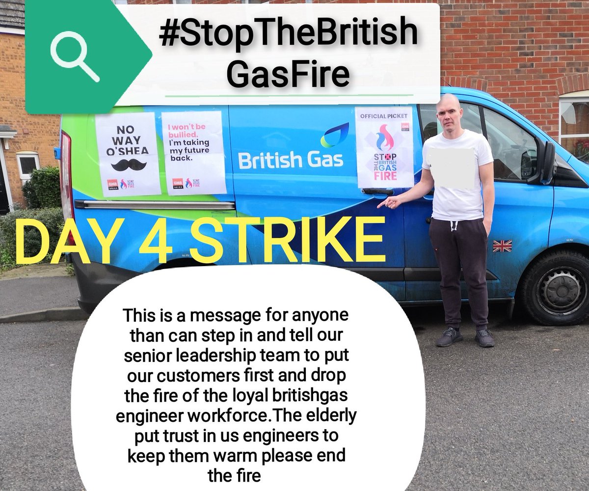 IanSkelton9's tweet photo. DAY 4 STIKE
2 men can end this by removing the threat of me being fired. Please put our loyal customers first and end this now
Please spread the word
#StopTheBritishGasFire
#JeremyVine https://t.co/wIbIOpn0M3