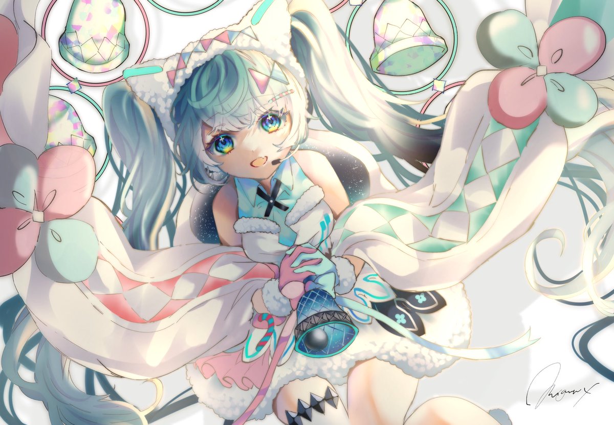 初音ミク ,magical_mirai_miku 「#マジカルミライ2020

覚めやらぬ前に 」|もぶきャらのイラスト