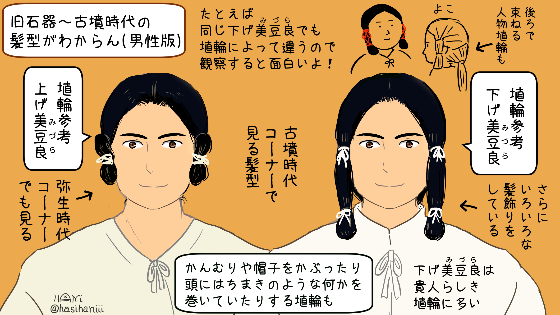 Kodai Hasihaniii 縄文時代 弥生時代初めの女性の髪型として 土偶 が参考になるのでは と思います T Co 7x8jalmjze Twitter