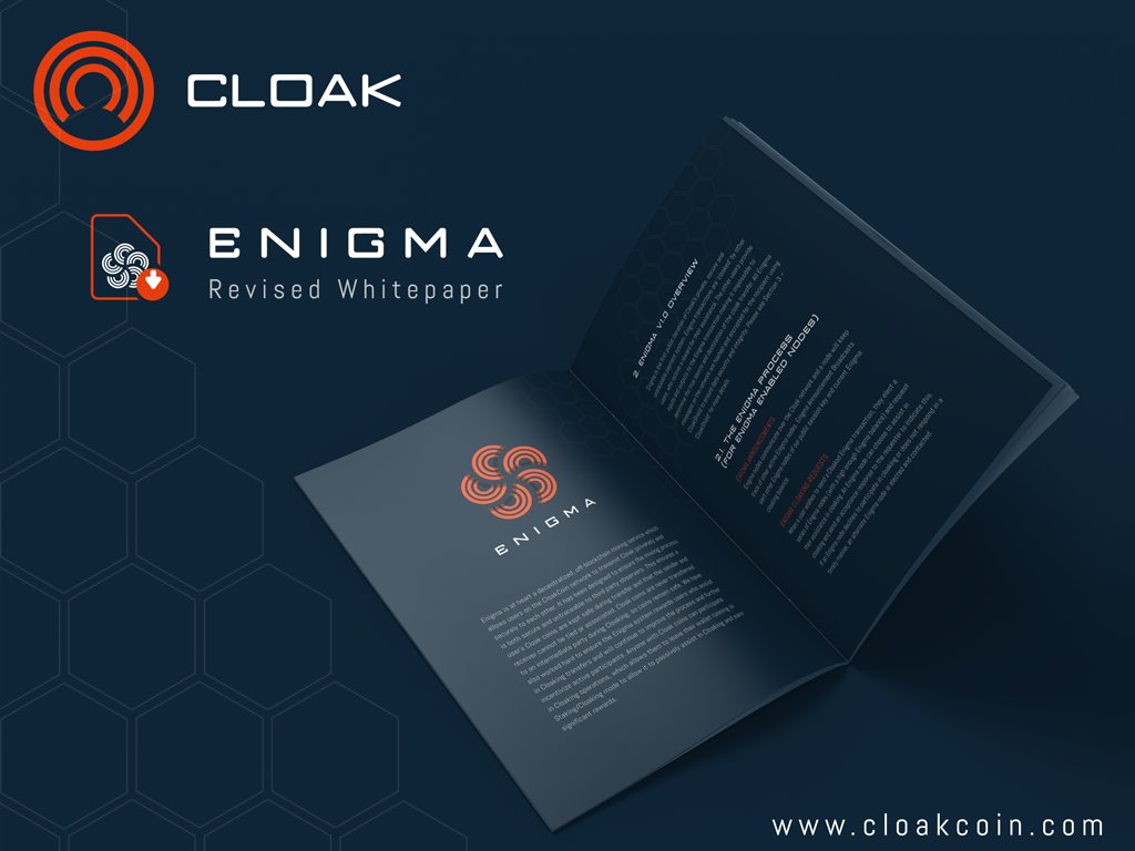 starttanky's tweet photo. CloakCoin is a #private, secure, untraceable &amp; decentralized digital #currency 
You want to know more about #Cloakcoin? 
You can download and read the CloakCoin ENIGMA Whitepaper.
#BeYourOwnBank #BuyWhatIsOnSale #cloak #HODL #buycloak #investInCloakcoin 
https://t.co/uEjDgnBUQe https://t.co/Xcuy7QbsBm