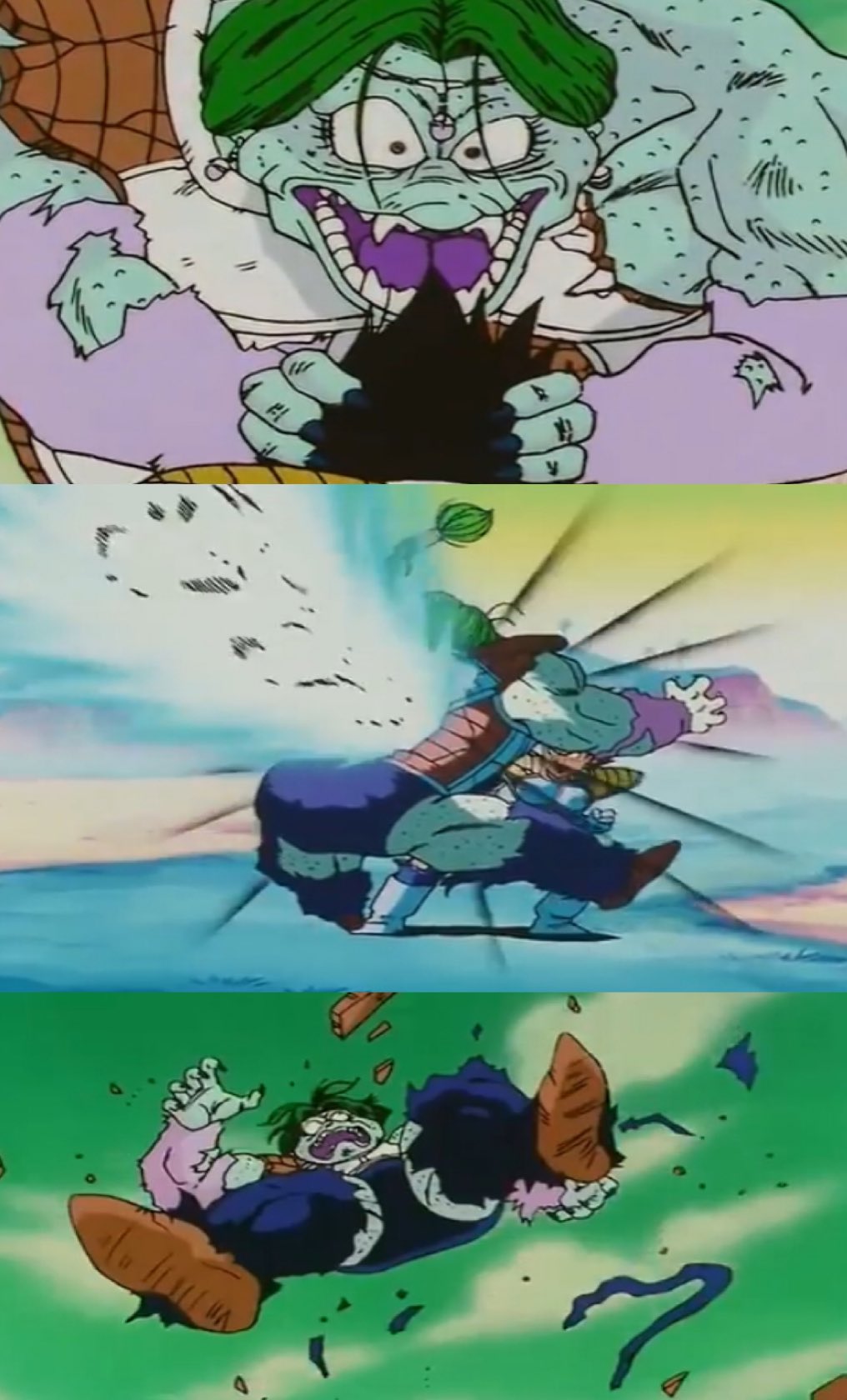 Dbの帝王フリーザ様 ザーボンさん 猿ヤロウと馬鹿にした奴に後に殺されることを知らないでしょうね ザーボン殺害後のこのベジータさんの笑顔 この俺を猿ヤロウと馬鹿にした頃のお前に貴様の死に様を見せてやりたいぜ