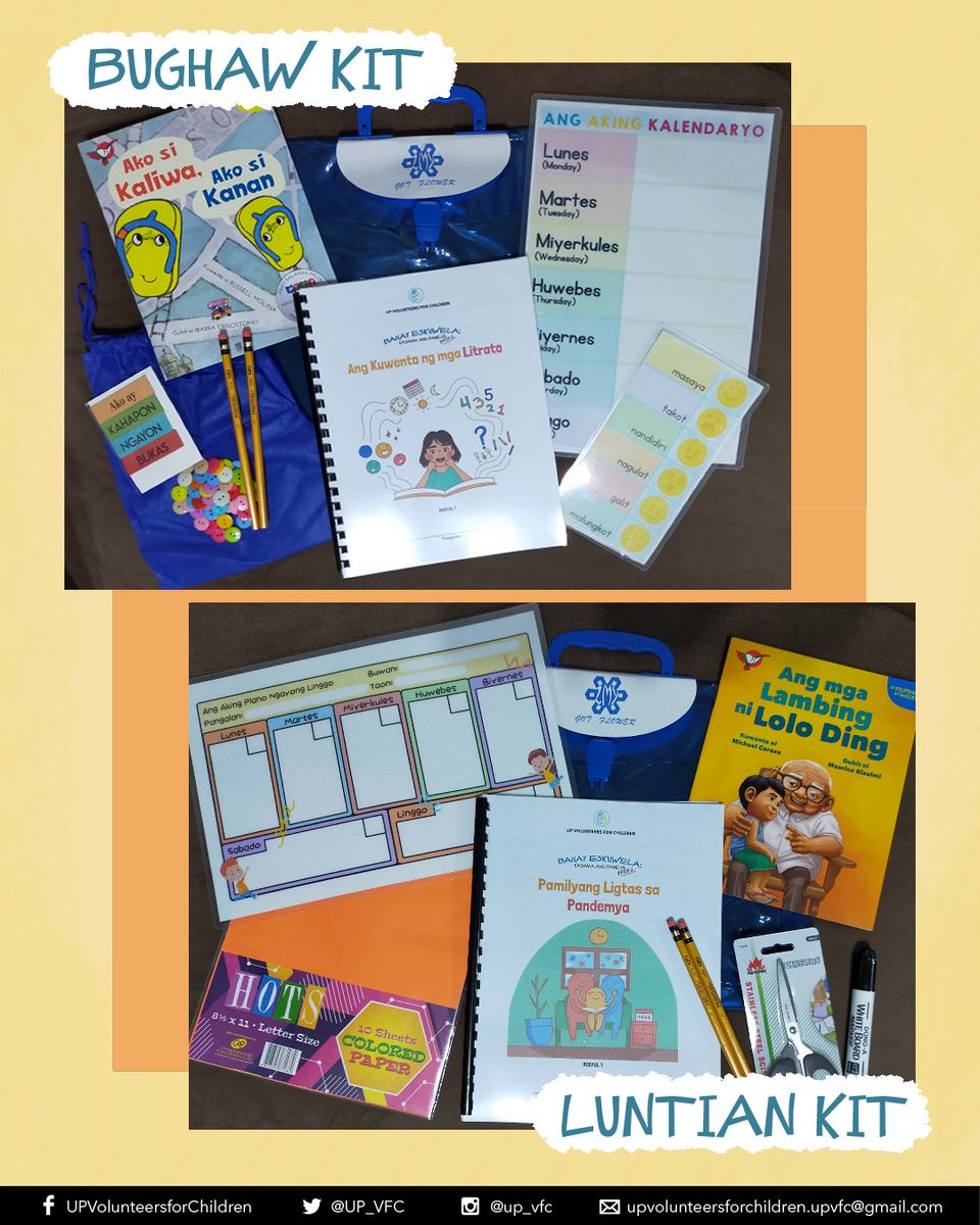 UP_VFC's tweet photo. The learning kits have been distributed! We would like to thank everyone who helped make this possible. Because of you, the learning continues for the kids from NIA community! 💙🧡💛 https://t.co/UqSasjDj0E