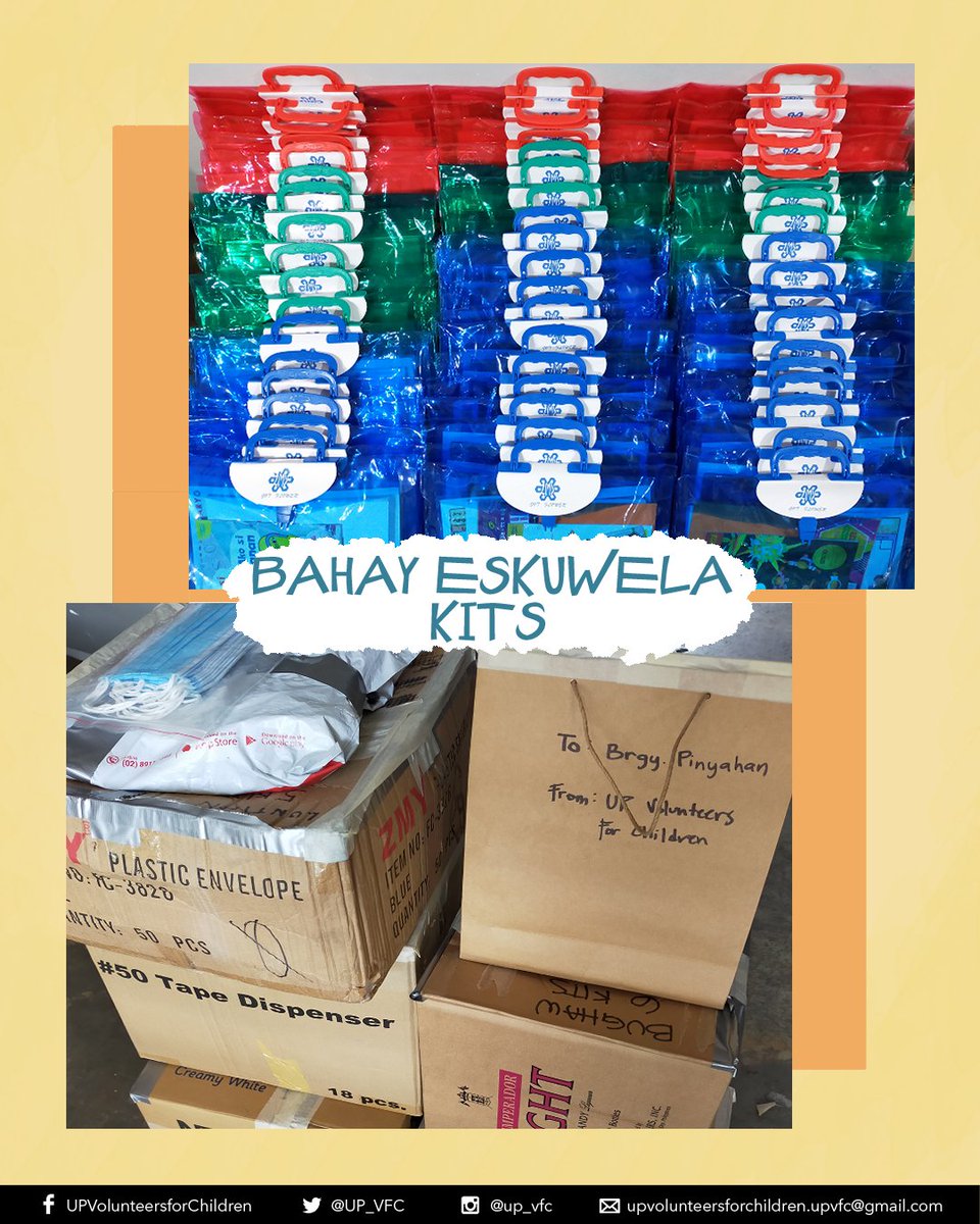 UP_VFC's tweet photo. The learning kits have been distributed! We would like to thank everyone who helped make this possible. Because of you, the learning continues for the kids from NIA community! 💙🧡💛 https://t.co/UqSasjDj0E