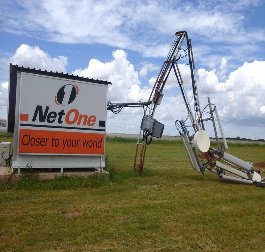 8. Then organized a second visit with Airport Manager, who gave us permission to use one of their towers, close to the runway. Got  @NetOneCellular equipment installed but one night, high speed winds blew & collapsed the tower!