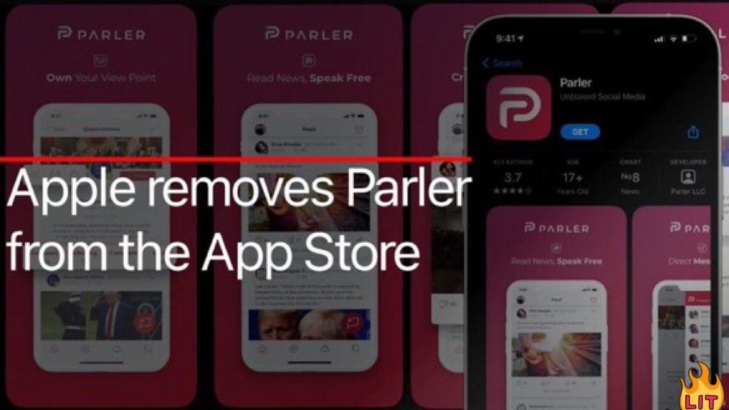 Apple__Doc's tweet photo. BREAKING NEWS:

Apple has removed #Parler from the #AppStore after the app failed to introduce improved content moderation.

#apple #removed https://t.co/ymuKan9JBB
