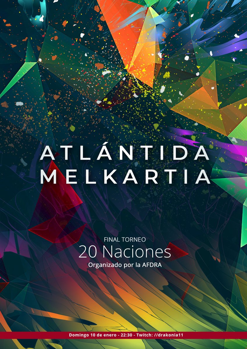 Melkartia's tweet photo. 🌊  Océano contra Caos.

🔱  Final Inédita.

⚽️  Torneo 20 Naciones.

🗓️  Domingo 10 de enero. 22:30h.

@AtlantidaFutbol 🆚 @Melkartia https://t.co/4MqVWVvf5B