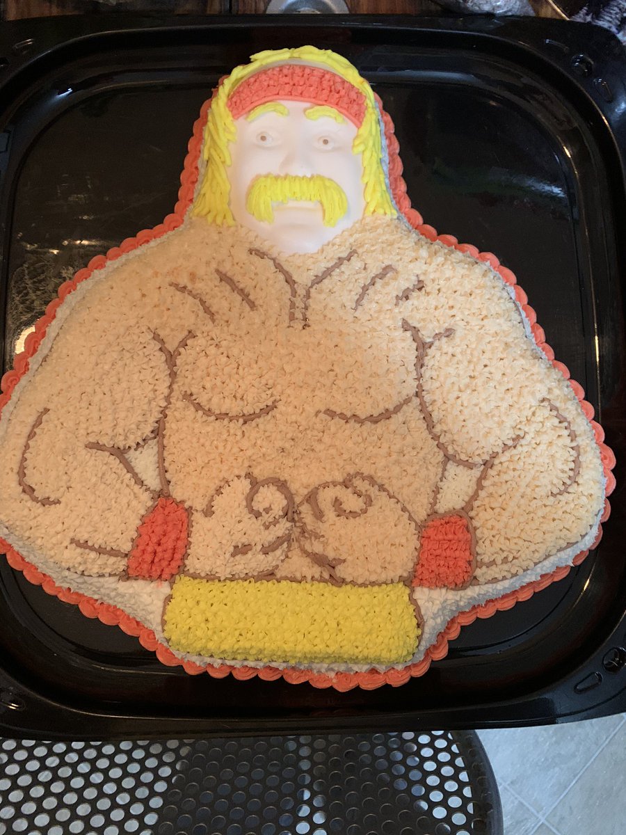 Celebrating my birthday today with this awesome <a href="/HulkHogan/">Hulk Hogan</a> cake! #hulkamania #immortalone <a href="/wwe/">WWE</a>