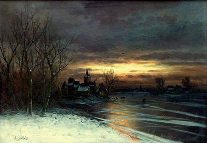 Joseph Heydendahl was a German landscape painter from the Düsseldorf School, who is best known for his winter landscapes. His paintings show motifs from Westphalia, the Lower Rhine, the Netherlands and Norway.
#arthistory #19thCentury #winter
