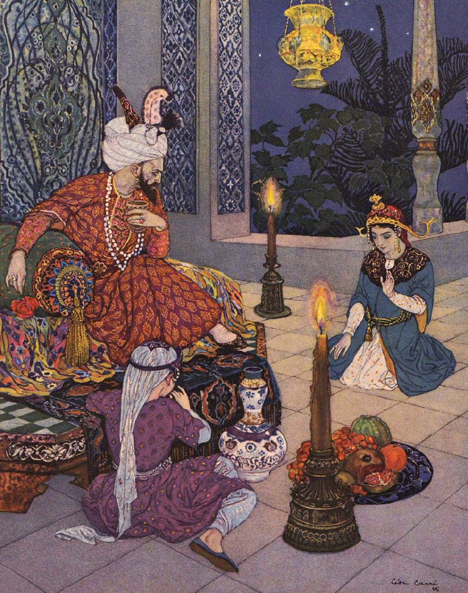 PaintingColleg's tweet photo. Léon Georges Jean-Baptiste Carré (23 June 1878 �� 2 December 1942) was a French Orientalist painter and illustrator, noted for illustrating the book, The Book of One Thousand and One Nights. https://t.co/H6nL8wIu8w