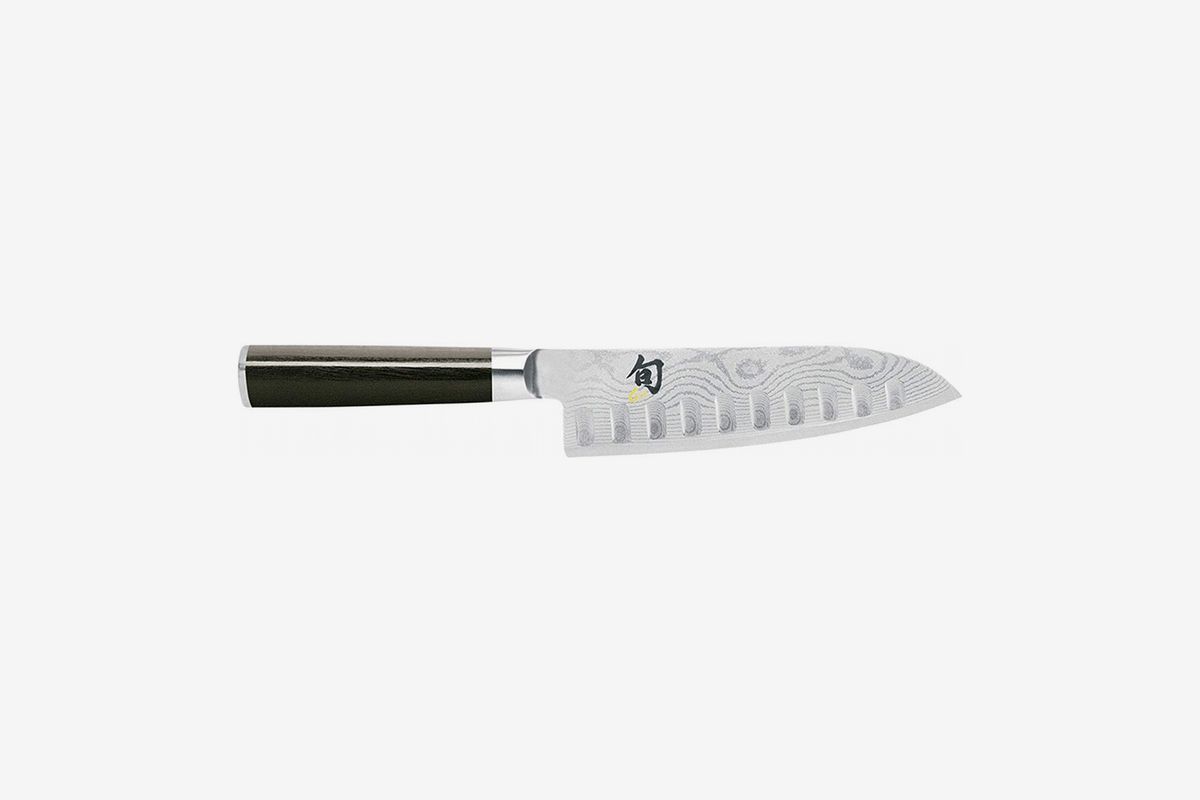 3) A good chef's knife.Invest in one good one vs. a whole block of mediocre ones. Use a steel every time before you cook to keep it sharp. Sharpen once a year.A paring knife is useful as well, but you don’t necessarily need it. These two knives will do everything you need.