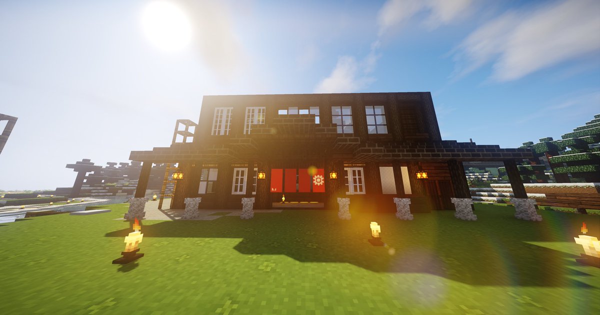 Eringi Eliv マイクラ 和風建築 銀山温泉の蕎麦屋をモデルにお土産屋を 作成しています 回廊と湯畑ができたのでそれなりに様になってきた Minecraft 和風建築 現実クラフト Modなし