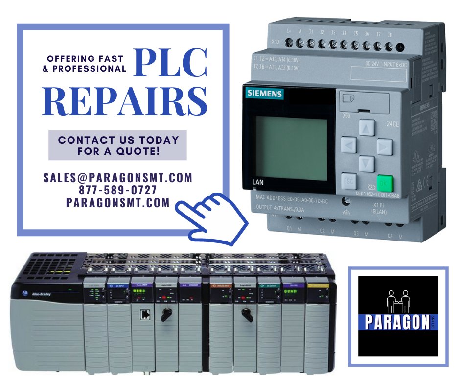ParagonSmtLtd's tweet photo. Call or email us at Paragon SMT Ltd with all of your PLC repairs. We repair current and obsolete models. https://t.co/bue3ZUcrFZ https://t.co/XP0VT48xh1