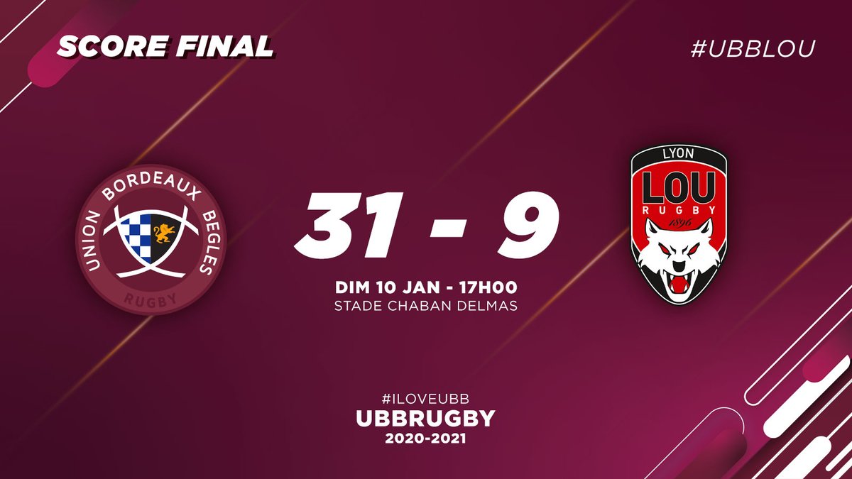 UBBrugby's tweet photo. L'UBB s'impose face au LOU à Chaban et prend le point de bonus offensif !
#ILOVEUBB #UBBLOU https://t.co/EDYuOk25dd