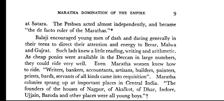 4After 1707 Mughals freed Sahu from( grandson of Shivaji) from captivityapart from giving right to collect Taxes from 6 subas of south.and Sahu appointed Balaji Vishwanath as his Peshwa (Prime Minister ) and he groomed new leaders for future course of action