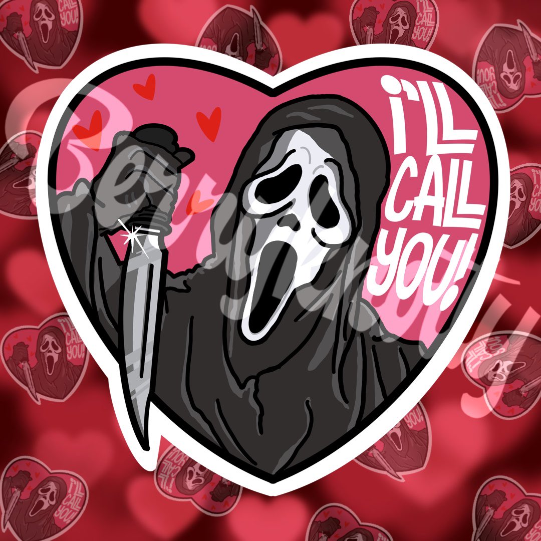 Berryknotty's tweet photo. New Sticker Alert
NOW AVAILABLE 
- https://t.co/nkELygTORN -
V-Day Scream
(3x3 in Waterproof Sticker)
I’ll Call you! #sticker #stickershop #berryknotty #supportsmallbusiness #supportlocal #horror #horrorvalentine #horrorscream #love #illcallyou https://t.co/2L0RYieY1r