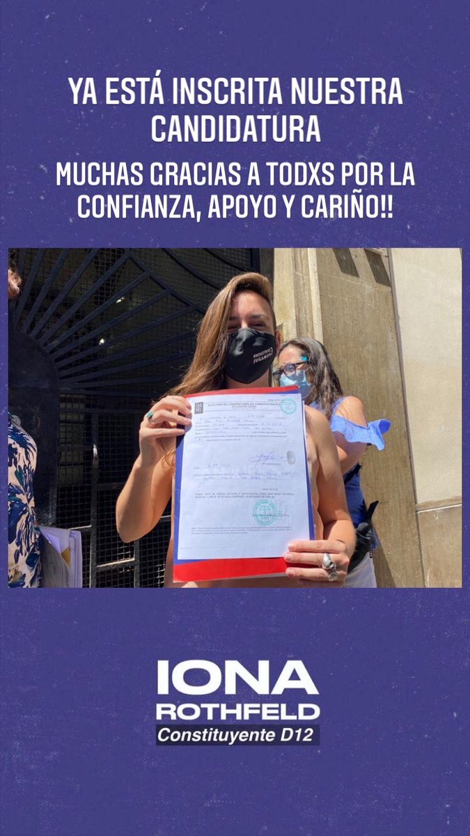 Habría sido imposible sin ustedes! gracias a toda la gente que confía, apoya y se involucra! Les y nos necesitamos para lo que viene, vamos todxs a ser parte del cambio que queremos ver en Chile! ✊🏼