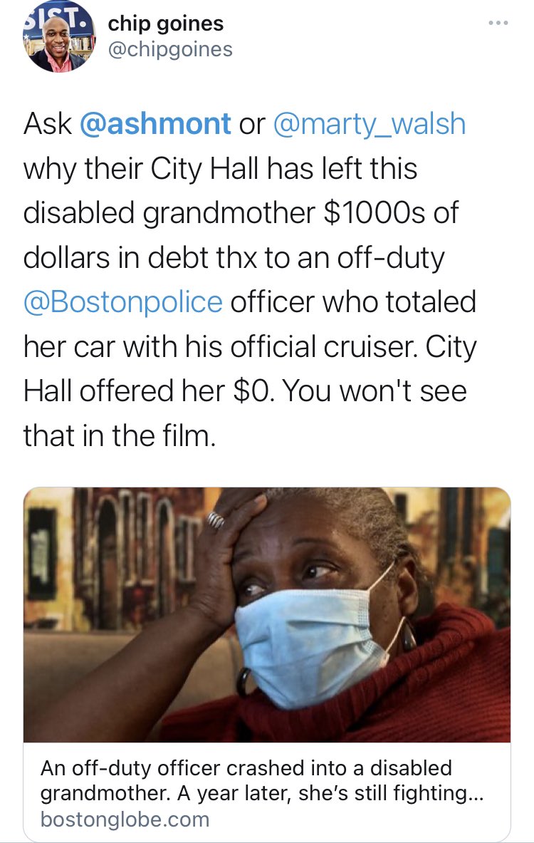 Boston Police Commissioner Gross has no good answer for why BPD & city hall cover for drunk driving cops who injure innocent drivers & refuse to make amends for totaling their cars.  #bospoli