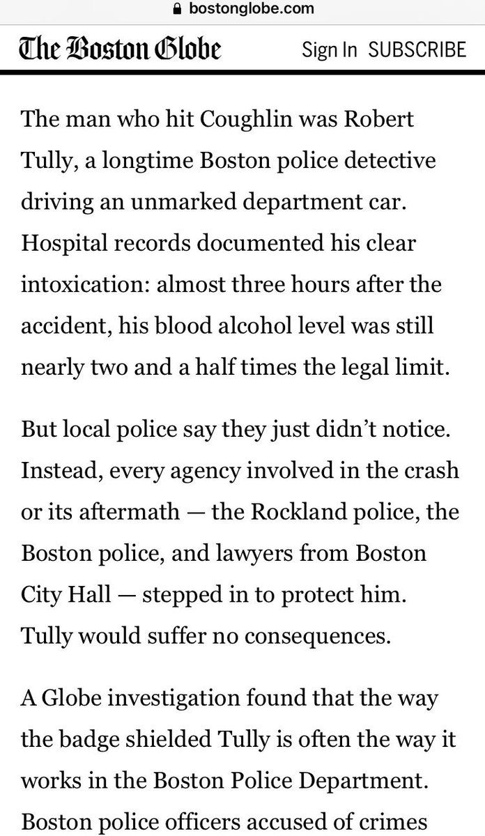 Boston Police Commissioner Gross has no good answer for why BPD & city hall cover for drunk driving cops who injure innocent drivers & refuse to make amends for totaling their cars.  #bospoli