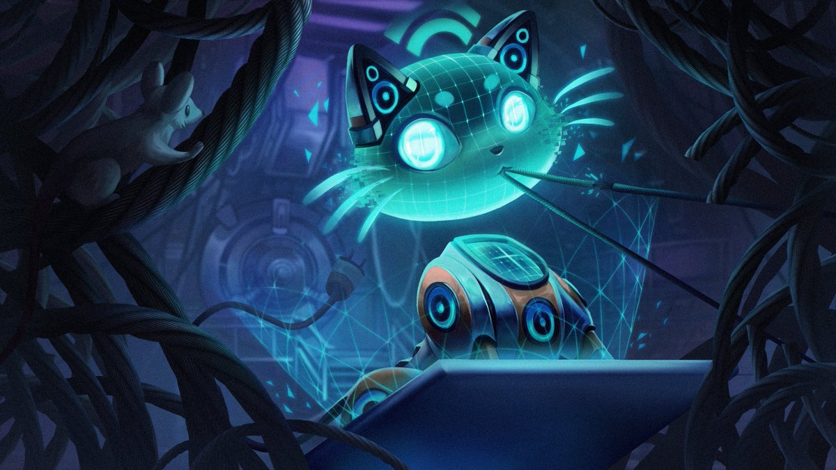 Harimizz's tweet photo. - Program Yuumi - 

This is the full project, with a ward this time, two icons a splash and a border ! I hope you like it, was fun for me to draw something a bit SF this time ! 

Support me on Ko-fi ♥ https://t.co/0cHrysGjHZ
#leagueoflegends #artoflegends https://t.co/LhKV0aw8jp