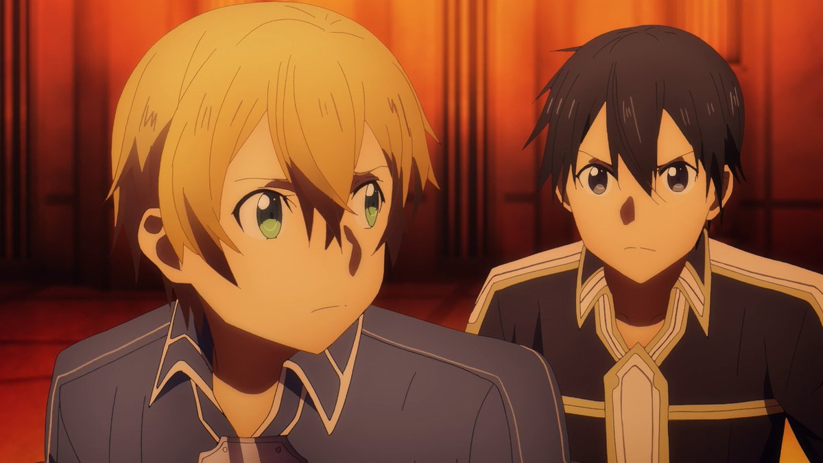 “When we’d fought on the floor below, Eugeo had overpowered me with his icy impassiveness, but after his knighthood had been undone, he’d gotten his emotions back. Oddly enough, the sight of fear and hesitation in his face made me a bit happy. It was reassuring.”LMAO Kirito xD