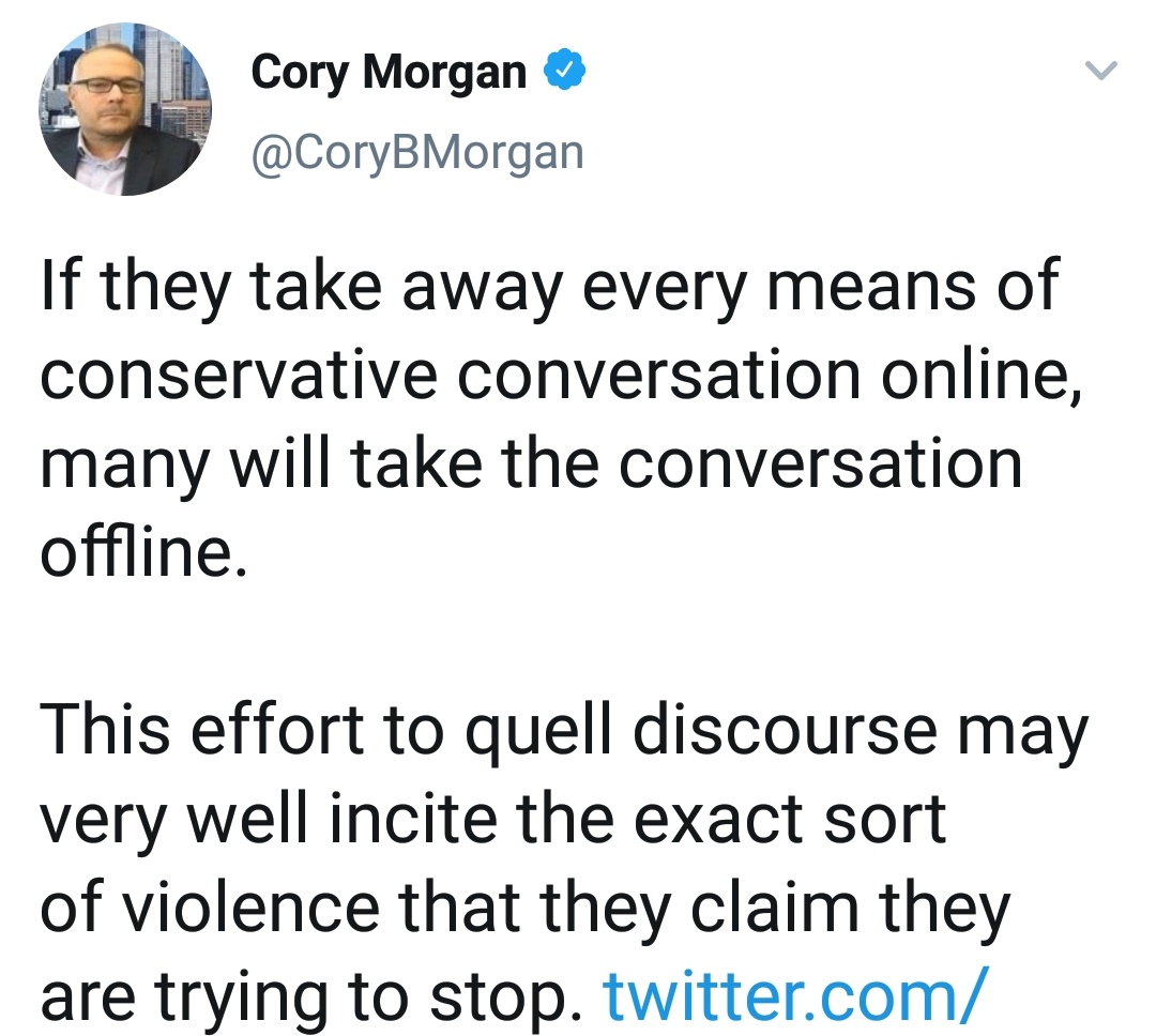 My take on  #ParlerBanned. A thread Many on social media are complaining that shutting off  #Parler will inadvertently result in the Conservative conversation to move underground. Let me explain why I think they might be right, and why that's not necessarily a bad thing. 1/