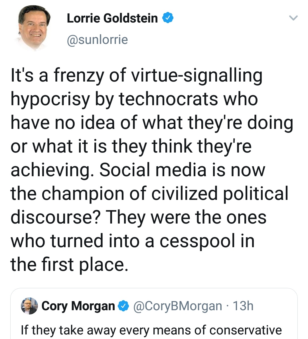 My take on  #ParlerBanned. A thread Many on social media are complaining that shutting off  #Parler will inadvertently result in the Conservative conversation to move underground. Let me explain why I think they might be right, and why that's not necessarily a bad thing. 1/