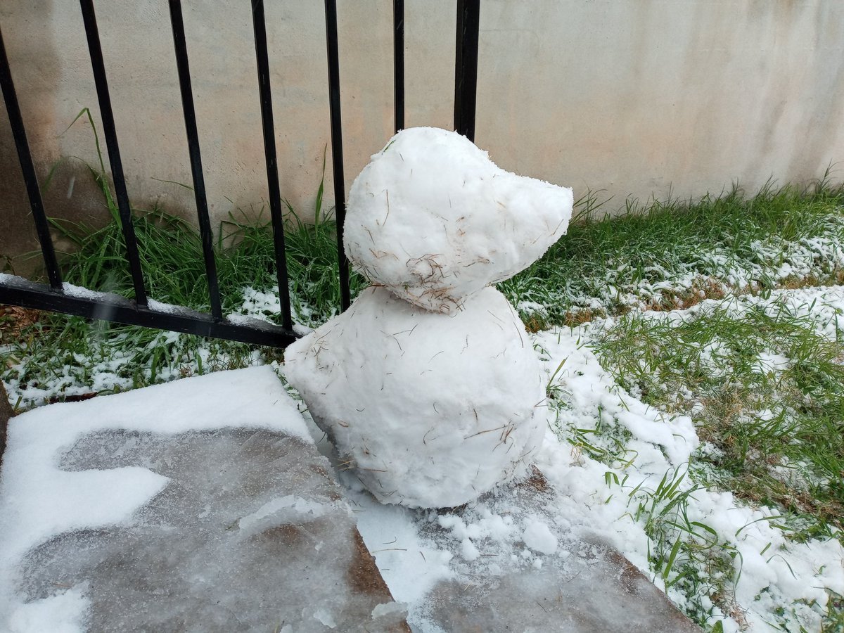 DecafArt's tweet photo. Snow duck. Snow ant. Snow kirby. https://t.co/aCiy9uk61M