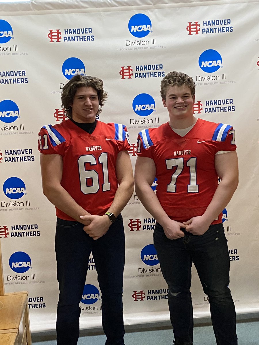 AidanM61's tweet photo. Thanks to @MTHEO12 and the coaches @HanoverFTBL for a great visit yesterday!! I am grateful to receive  an offer and thankful for the opportunity to be a Panther!! https://t.co/85hPdS25UA