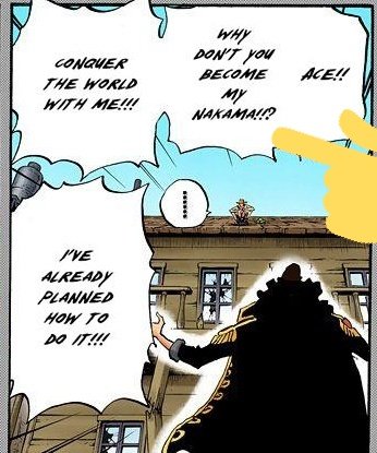 And that is 1 & only TEACH. The "thing" he set out to claim, is not the pluton, or Shirahoshi nor the one piece. Its the MERA MERA fruit! B4 you say its not important enough to mobilise, I don't think you understand how BADLY he wanted it throughout the series. The panels speak