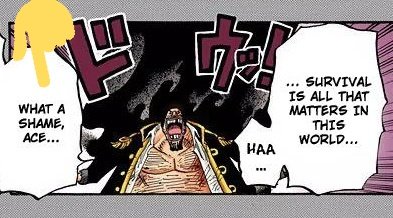 And that is 1 & only TEACH. The "thing" he set out to claim, is not the pluton, or Shirahoshi nor the one piece. Its the MERA MERA fruit! B4 you say its not important enough to mobilise, I don't think you understand how BADLY he wanted it throughout the series. The panels speak