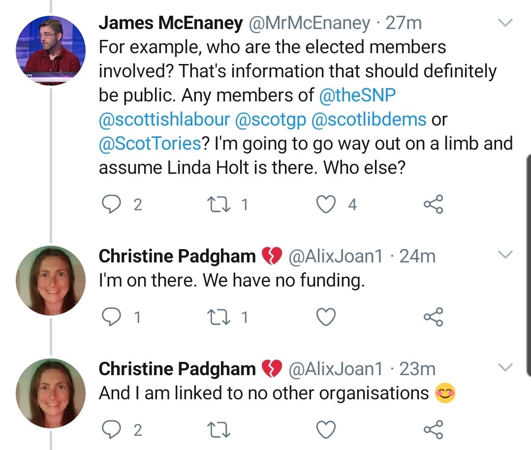 And I see we're off to a good start on the transparency front...