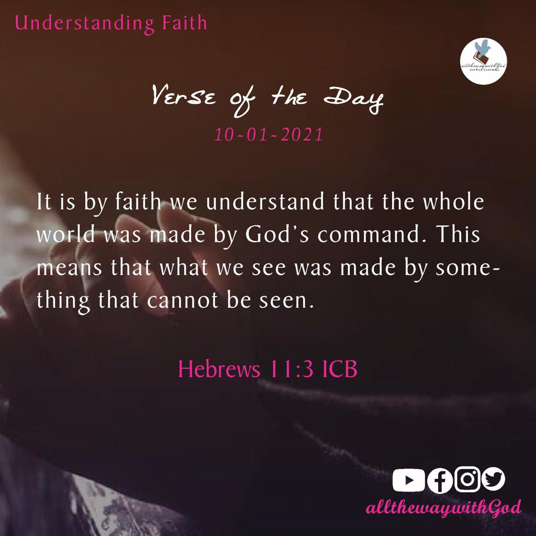atwwG_'s tweet photo. It's by believing He spoke His word that we know and understand how the world came to be. We feel the wind, but we don't see it, we believe and trust in Him, even when we can't see Him.
#allthewaywithGod https://t.co/JcvE55iNCG