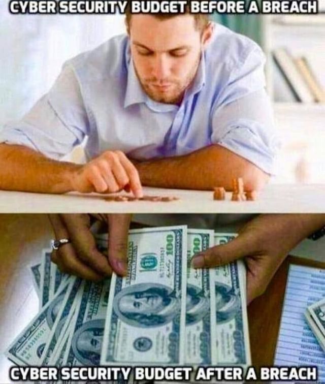 iphonegalaxymd's tweet photo. Cybersecurty budget before & after a beach
#programmer #programming #coding #developer #code #coder #stackoverjoke #meme #java #javascript #python #webdeveloper #php #software #softwaredeveloper #computerscience #tech #webdesign #computer #technology #webdevelopment #engineer https://t.co/EHHJEqzsgp