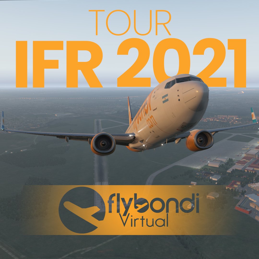 FlybondiV's tweet photo. Estimados Pilotos. Nos complace en anunciar el nuevo TOUR IFR 2021! Esperamos que les guste y atentos que vienen muchos más que vamos a ir anunciando en estos días ✈️ https://t.co/QnbvuzS4Ly
