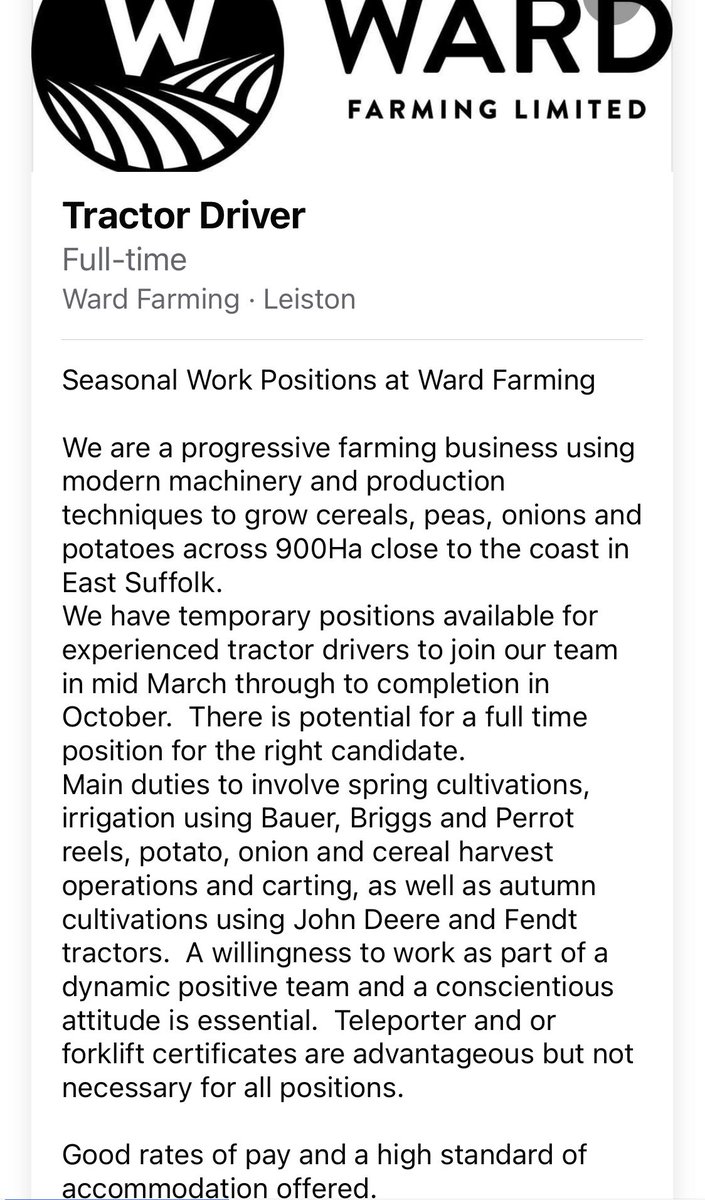 macfarlane_2's tweet photo. We are recruiting! Spring &amp; summer help required in East Suffolk. Please find more details https://t.co/06s6zUwRuI  Retweets much appreciated 🙏@clubhectare2211 @FarmersOfTheUK https://t.co/Qf4FqsfwRv