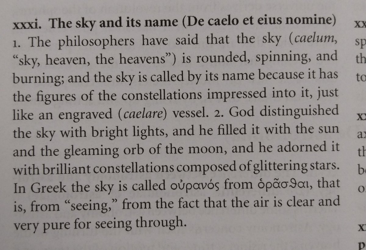 On to the last of the liberal arts, astronomy. The etymology for "heaven" doesn't work in English at all. That for "sky" kind of does- "sky"~"scape"
