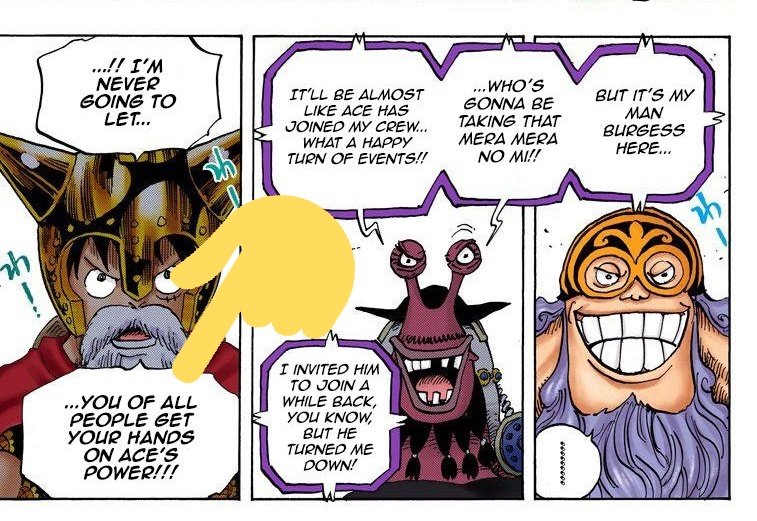 In this upcoming war, he'll try claim the fruit himself. Even when Sabo ALREADY ate it, Burgess was still tryna steal it by killing him. Oda has also built up the fruit as a 'memento' from Ace and no one else can have it. Blackbeard HIMSELF moving will motivate Luffy more