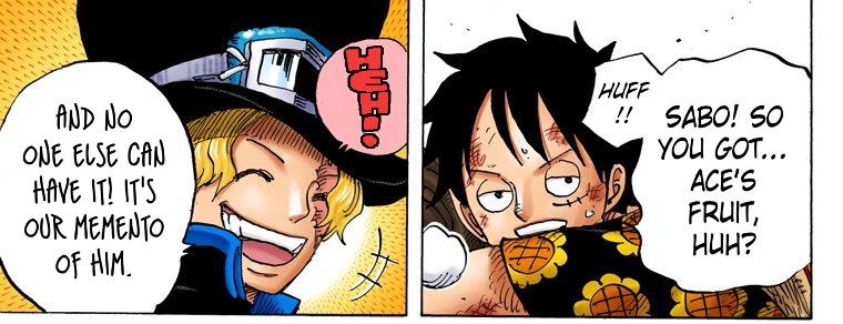 In this upcoming war, he'll try claim the fruit himself. Even when Sabo ALREADY ate it, Burgess was still tryna steal it by killing him. Oda has also built up the fruit as a 'memento' from Ace and no one else can have it. Blackbeard HIMSELF moving will motivate Luffy more