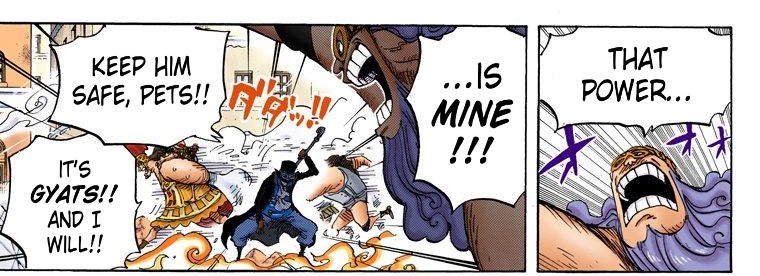 In this upcoming war, he'll try claim the fruit himself. Even when Sabo ALREADY ate it, Burgess was still tryna steal it by killing him. Oda has also built up the fruit as a 'memento' from Ace and no one else can have it. Blackbeard HIMSELF moving will motivate Luffy more