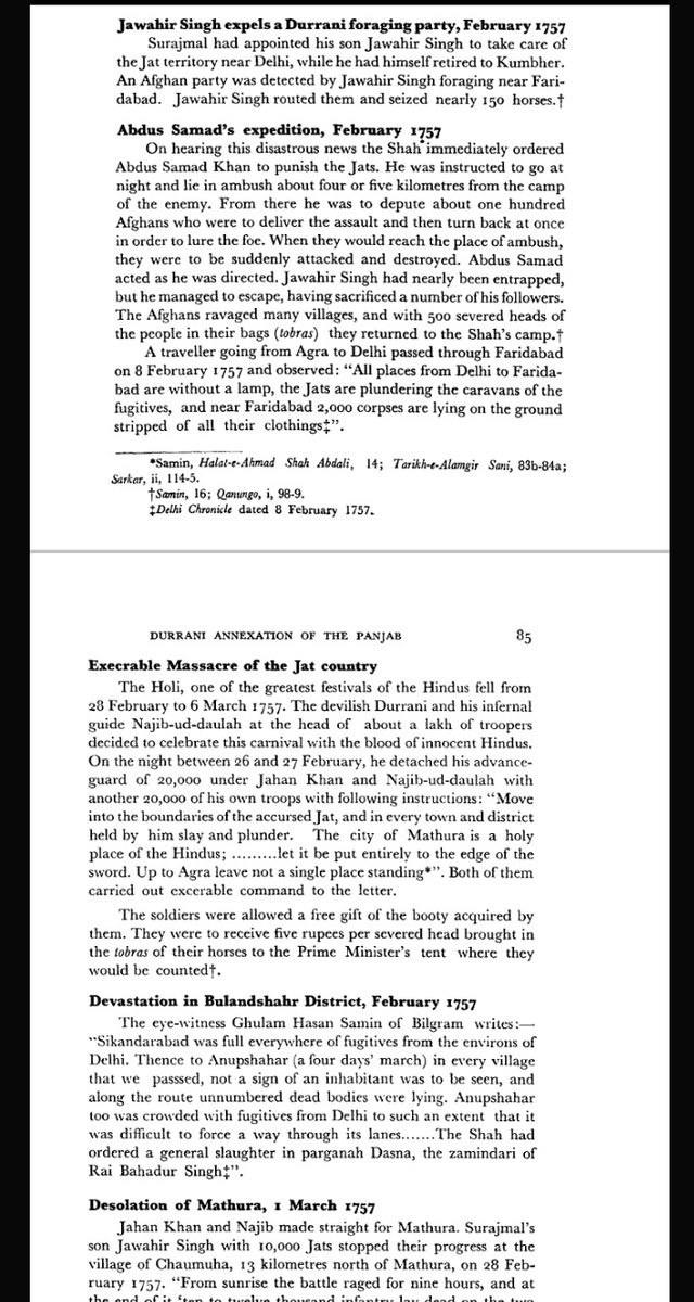 9.In 1757 Ahmad Shah Durrani again Invaded India which caused so much violence in Delhi, Mathura, agra, Brindavan, Gokul, Ballabhgarh, Bulandsaher.