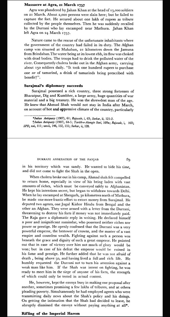 9.In 1757 Ahmad Shah Durrani again Invaded India which caused so much violence in Delhi, Mathura, agra, Brindavan, Gokul, Ballabhgarh, Bulandsaher.