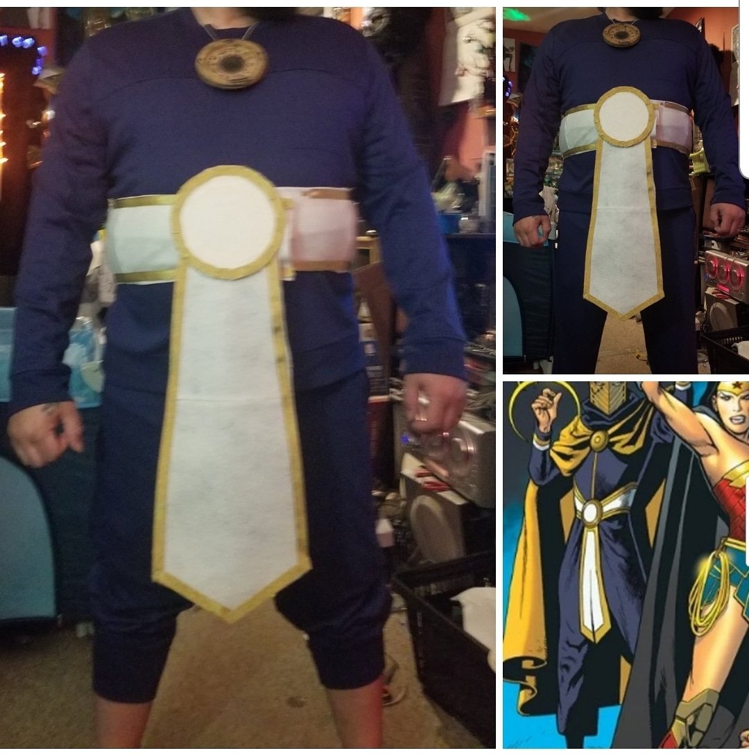 DavidLeeperSith's tweet photo. The most recent iteration of Doctor Fate, Khalid Nassour, is coming nicely. This year, this may be my main costume for doing superhero work. #cosplay #homemade #dccomics #doctorfate #kentnelson #nabu #khalidnassour #helmofnabu #cloakofdestiny #lordsoforder #amuletofanubis https://t.co/we1C3sFvCc