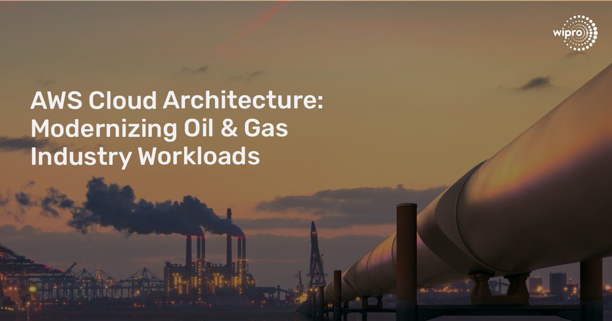 Wipro's tweet photo. Adopting AWS cloud native architecture in the Oil &amp; Gas sector is huge. @Wipro &amp; @AWS help #energy customers benefit from modernization through cloud adoption via Energy Downstream &amp; Alternate Energy Trade platform workloads. Read more: https://t.co/BLT525jxJd

#MakingDigitalReal https://t.co/WGEdogxnVO