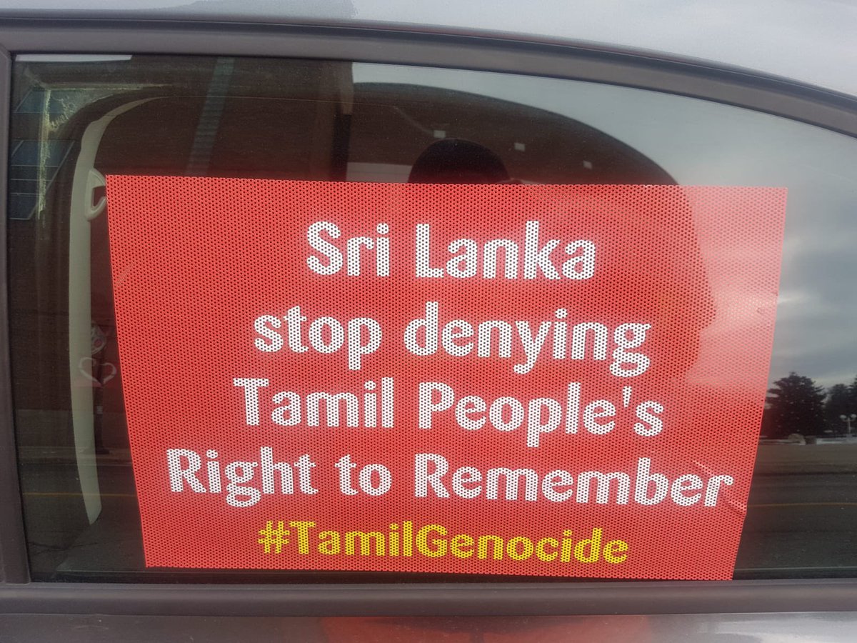 LIVE - In Toronto a socially distanced car rally is currently underway, condemning the recent destruction of the Mullivaikkal monument in Jaffna university.
